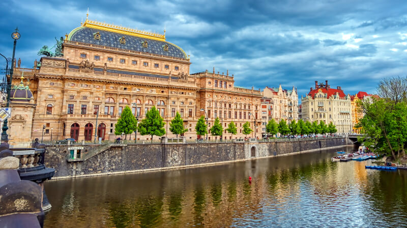 Prime Tours luxury travel destinations Culture, Art, and Music Czech Republic Prague National Theatre Photo by JByard on iStock