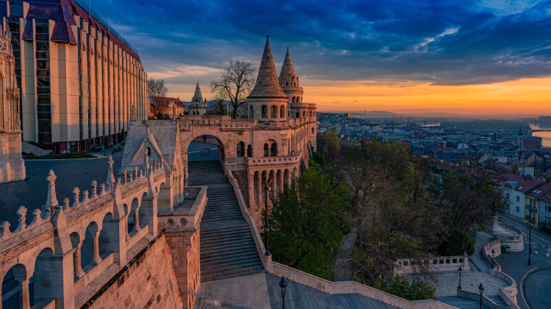 Prime Tours luxury travel destinations Gourmet and Romantic Tours Hungary Budapest – Fisherman’s Bastion & Halászbástya Restaurant Photo by K4man84 on iStock